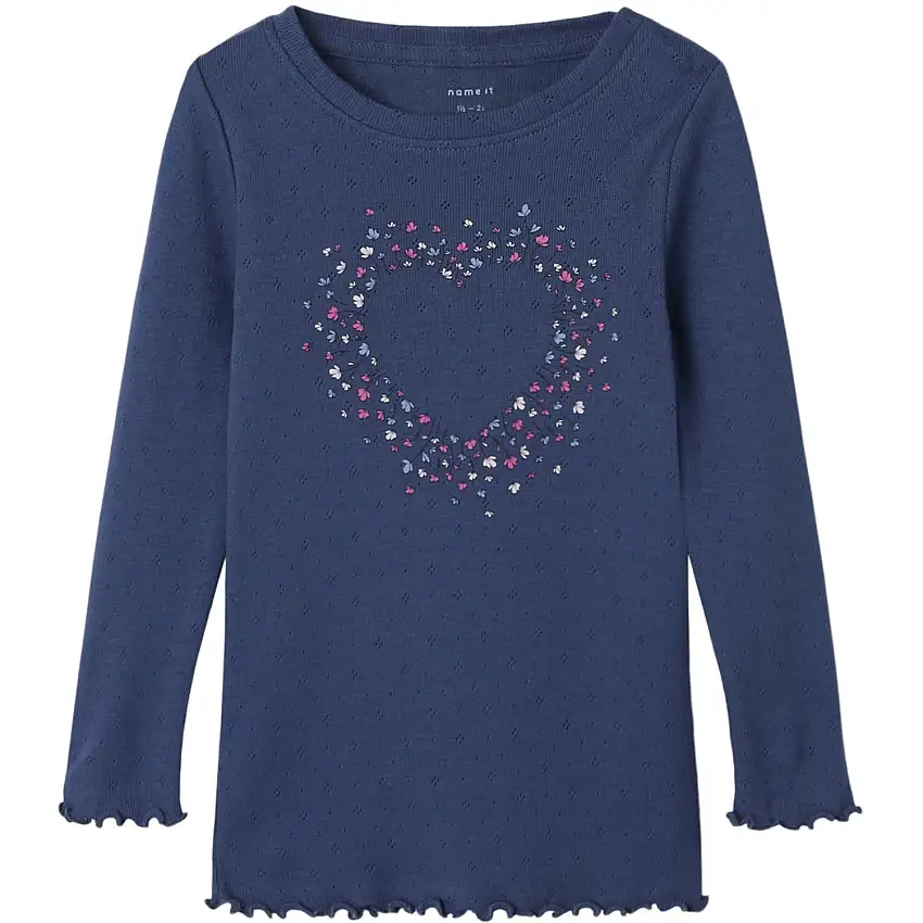 Name It Blue Indigo Nmfnimma Ls Slim Topp Pb