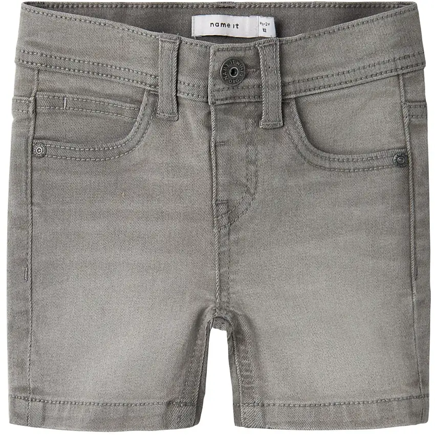 Name It Light Grey Denim Nmmsilas Slim L Dnm Shorts 3339-Is Tb