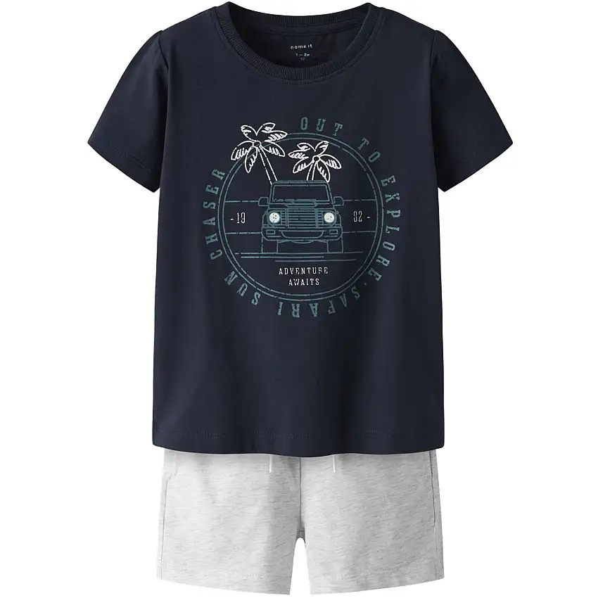 Name It Dark Sapphire Nmmjaspen Ss Shorts Set Pb