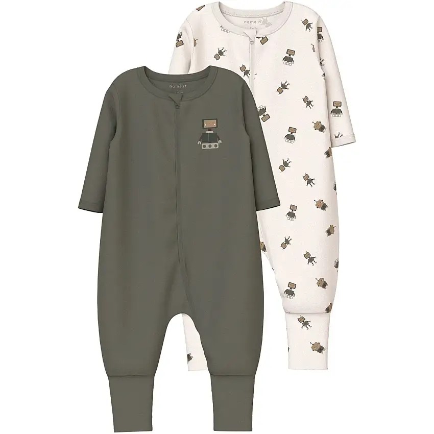 Name It Jet Stream Nbmnightsuit 2P Zip Ff Robot Noos
