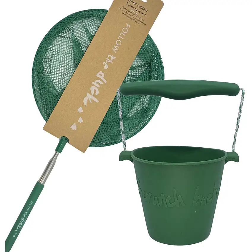Scrunch & Follow The Duck Dark Moss Green Hink Och Fiskenet Bundle