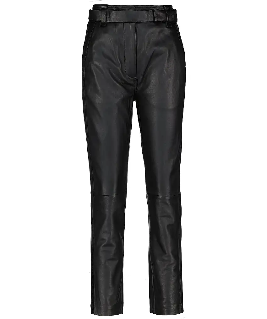 Second Female Indie leather trousers - Svart