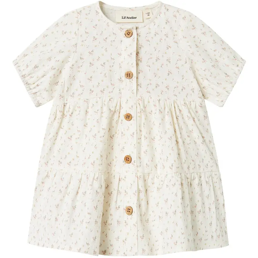 Lil'Atelier Coconut Milk Nbfhailey Ss Loose Body Klänning Lil