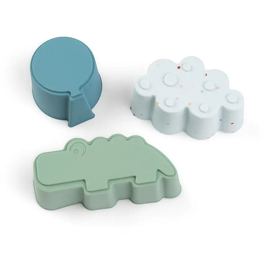 DonebyDeer Blue Silikoneforme 3-pak Happy Clouds