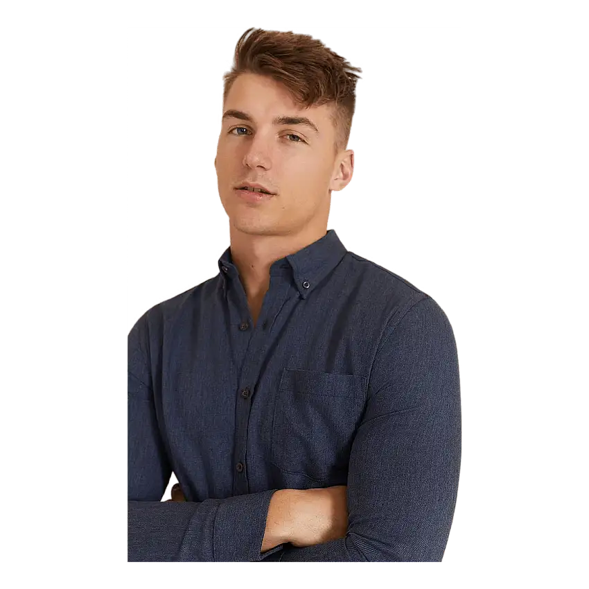 Fng Twillshirt Brushed, Pierre Marinbläs