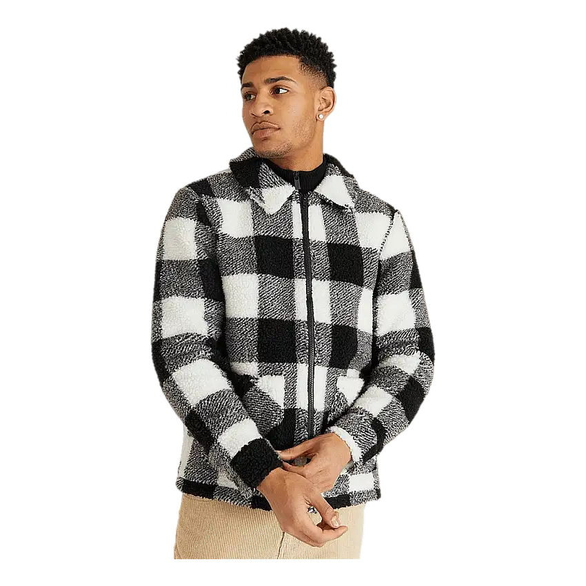 Check Heavy Pile Jacket  Check