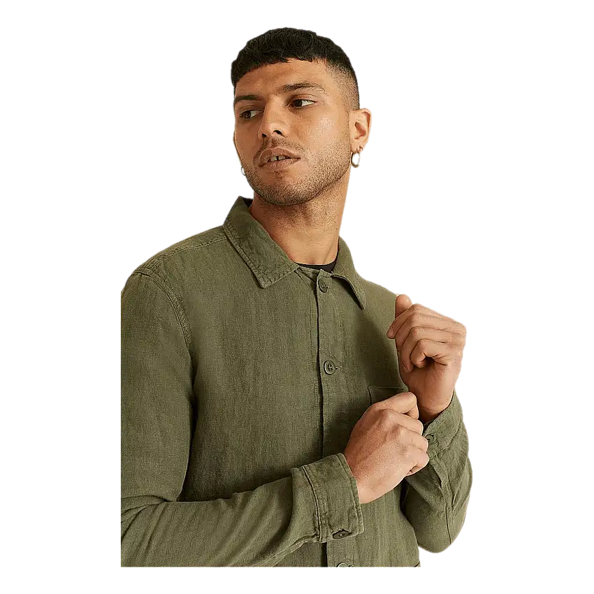 Studio Total Studio Total Linen Overshirt Army