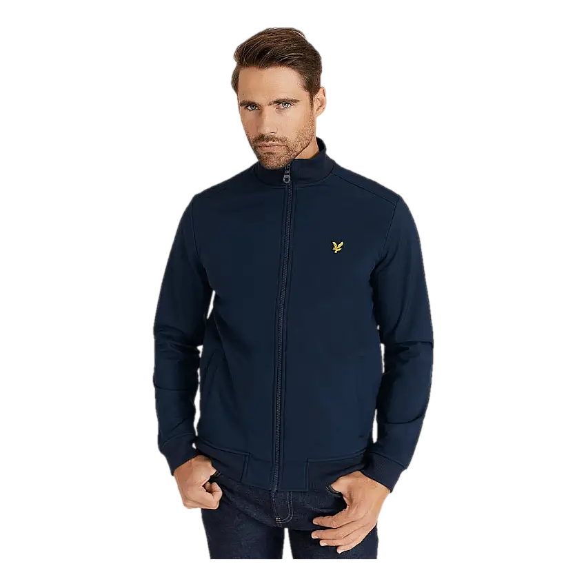 Lyle & Scott Zip Through Funnel Neck Soft S Dark