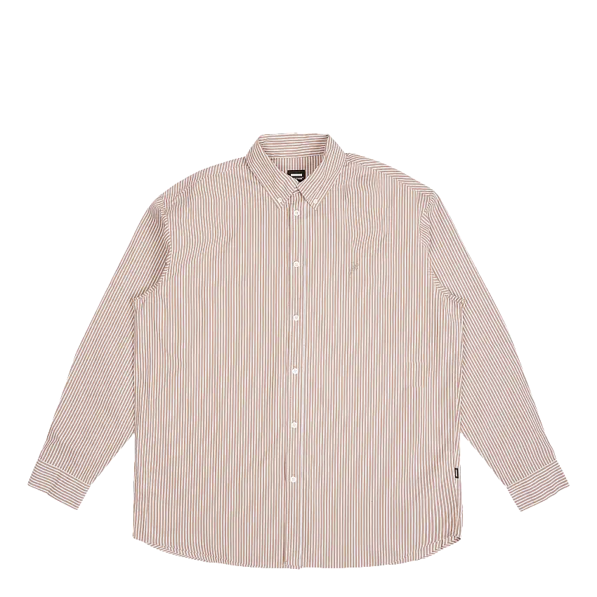 State Poplin Shirt Nougat Stripe Bloom