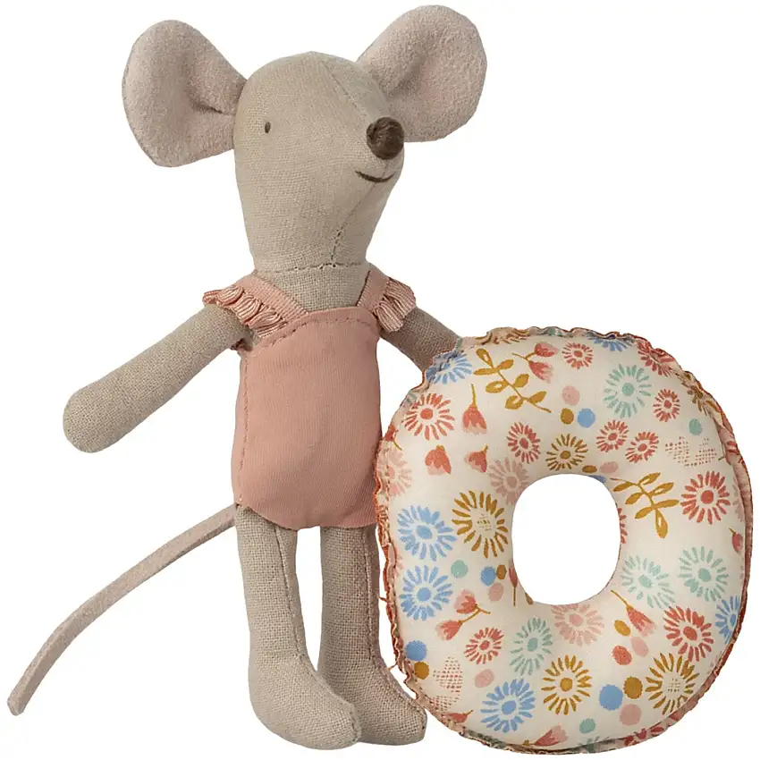 Maileg Strand Mouse Med Float, Little Sister - Flower