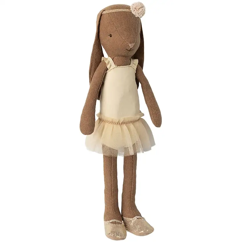 Maileg Bunny Size 2, Chocolate Brown - Ballet Dräkt Och Kjol Cream