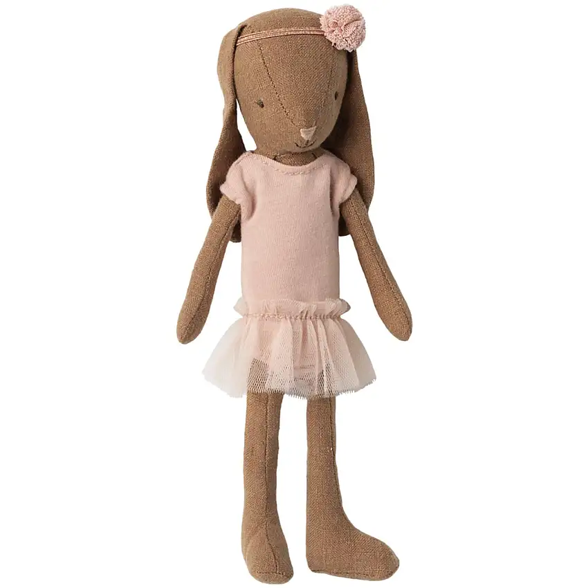 Maileg Bunny Size 1, Chocolate Brown - Ballet Dräkt Och Kjol Rose