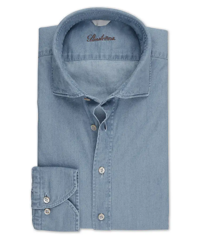 Stenströms Fitted body casual shirt - Blå