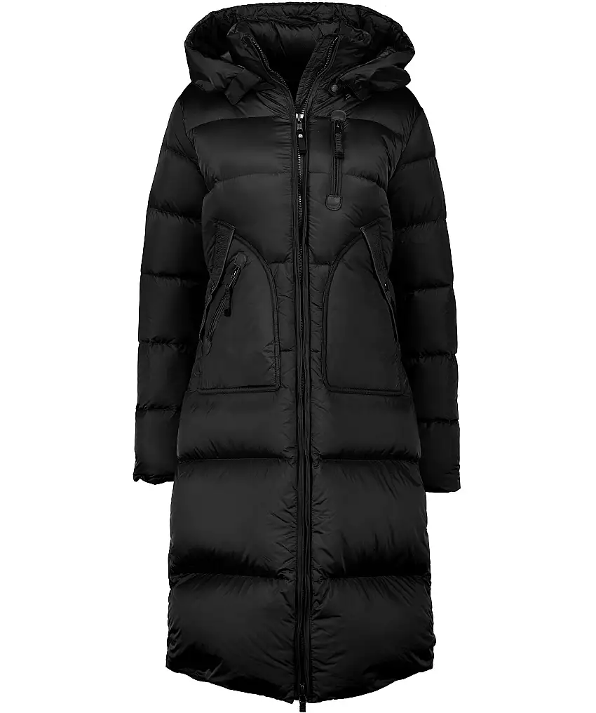 Cedrico Monet puffer long - Svart