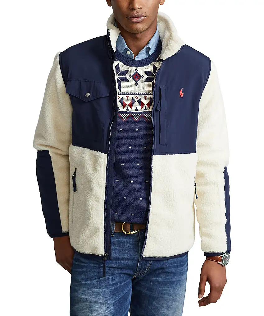 Polo Ralph Lauren Bonded Hi-Pile - Vit