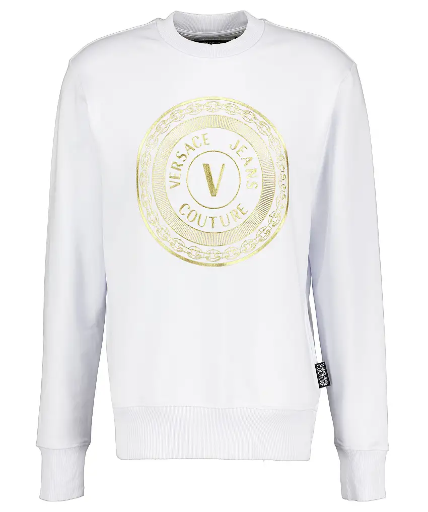 Versace Jeans Couture Sweatshirt Round Logo - Vit