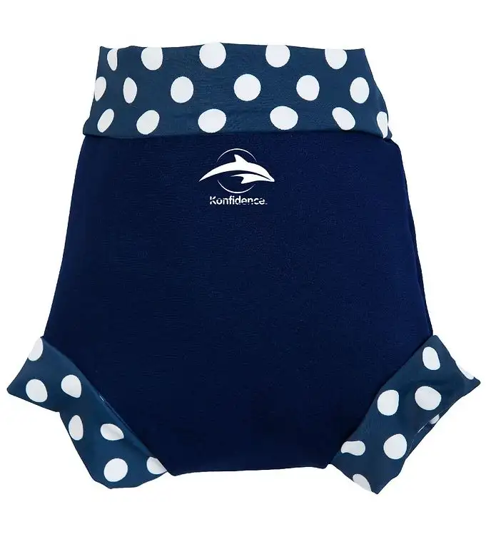 Konfidence Badblöjor - UV50+ - Nappy E- flex - Marinblå Polka