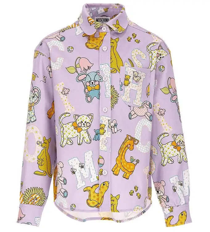Moschino Skjorta - Lila m. Tryck
