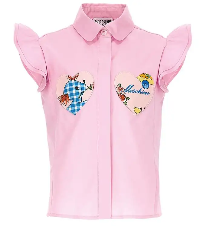 Moschino Skjorta - Rosa m. Hjärtan