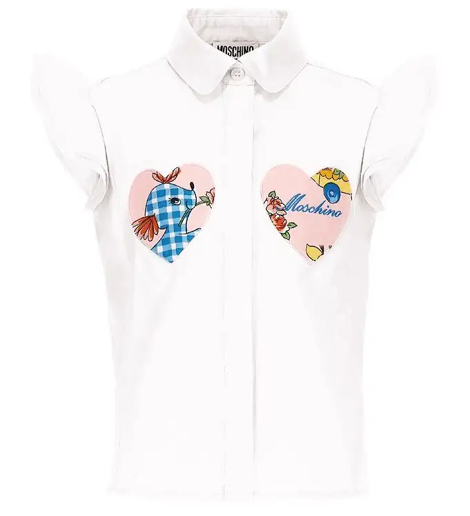 Moschino Skjorta - Vit m. Hjärtan