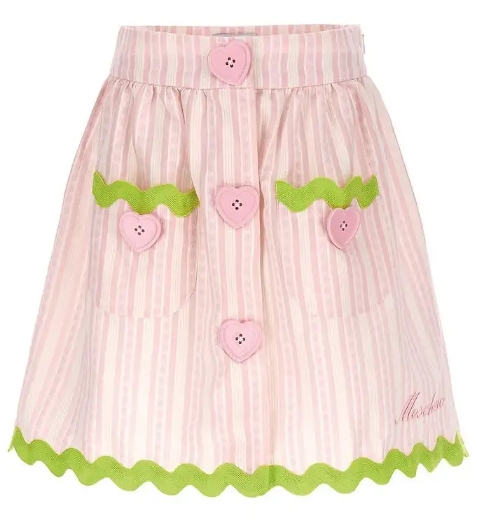 Moschino Kjol - Rosarandig/Neongrön