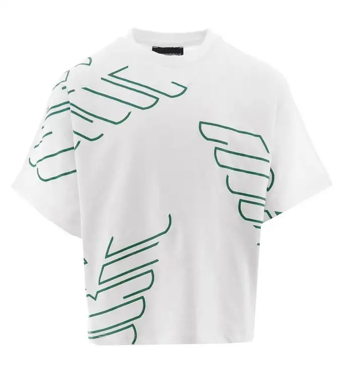 Emporio Armani T-shirt - Vit m. Grön