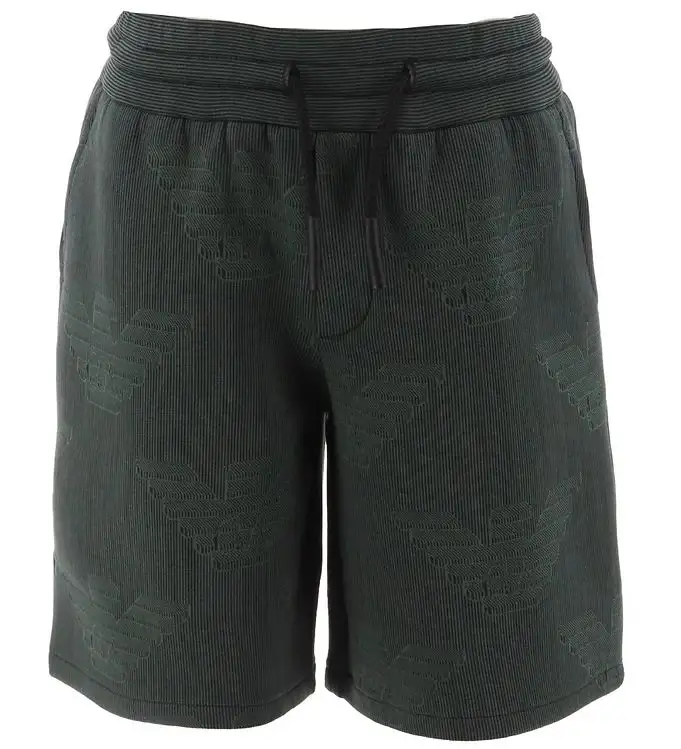 Emporio Armani Shorts - Grönrandig m. Logotyper