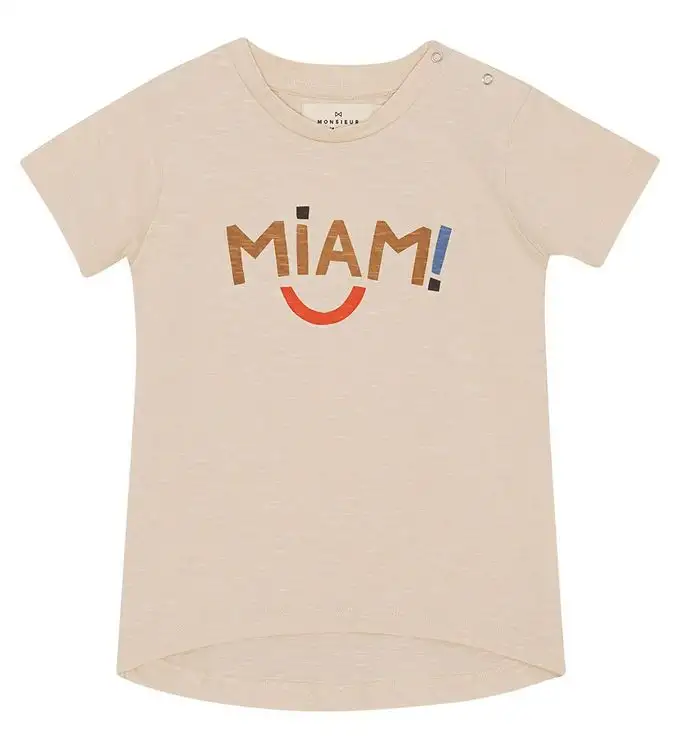 Monsieur Mini T-shirt - Miami - Offwhite