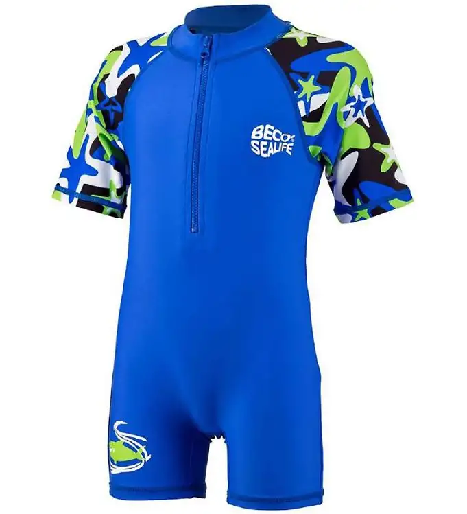 BECO Badoverall - Sealife - UV 50+ - Blå/Camo