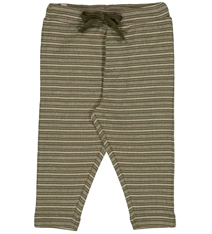Wheat Byxor - Manfred - Heather Green Stripe