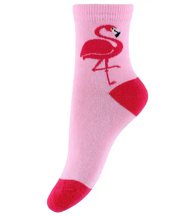 DYR Strumpor - DJUR Galopp - Pastel Pink Flamingo