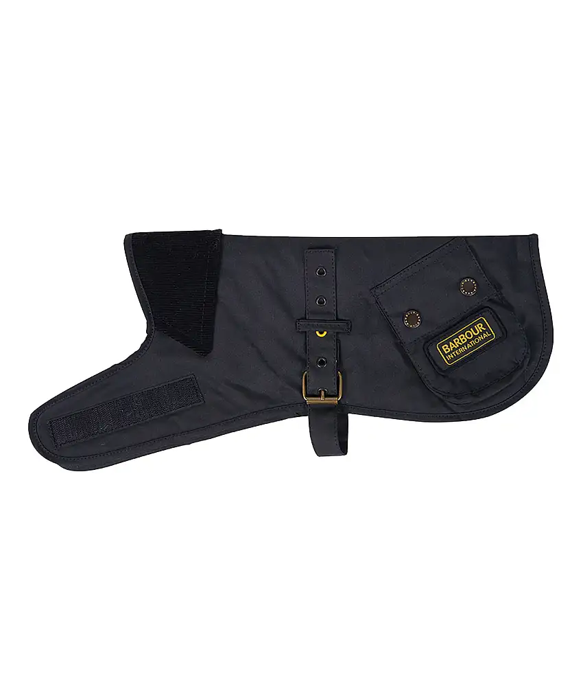 Barbour International Wax Dogcoat - Svart