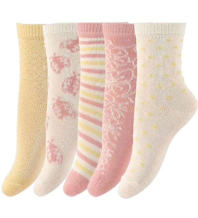 Minymo Strumpor - 5-pack - Ash Rose