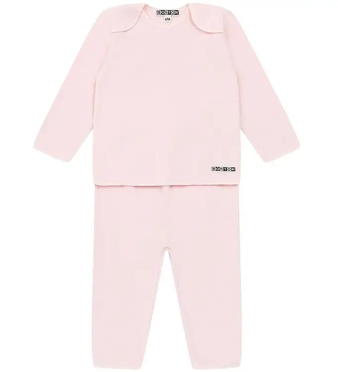 Bonton Set - Fleecetröja/Fleecebyxor - Rose