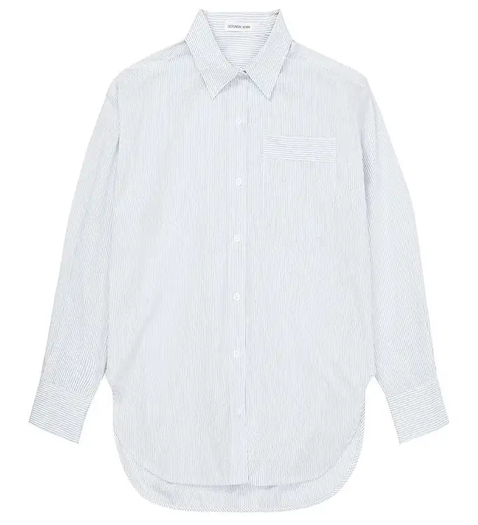 Designers Remix Skjorta - Oversized - Aiden - White/Blue ränder