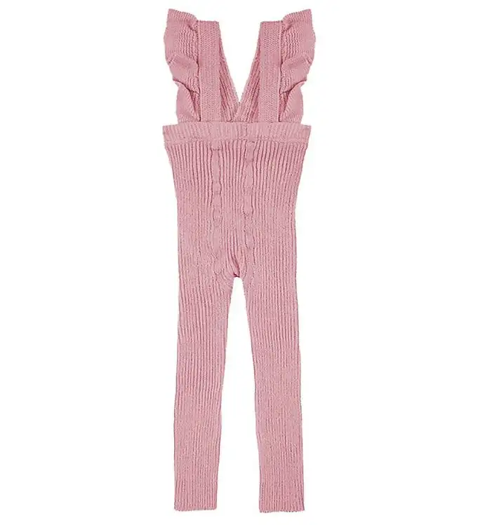 Condor Leggings m. Hängslen - Rib - Rosa