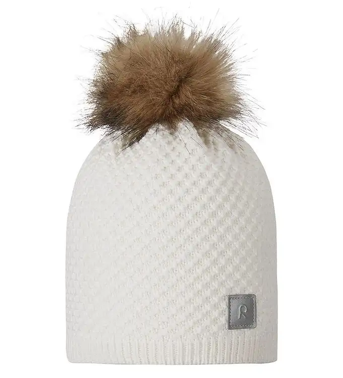 Reima Mössa m. Fleece - Ull/Polyester - Talvio - Vit m. Imiterad