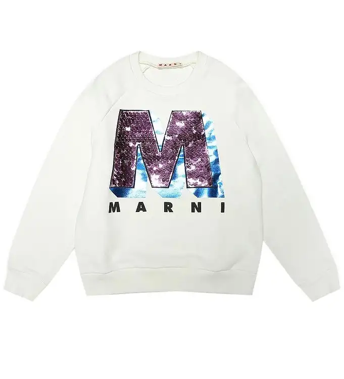 Marni Sweatshirt - Vit m. Paljetter