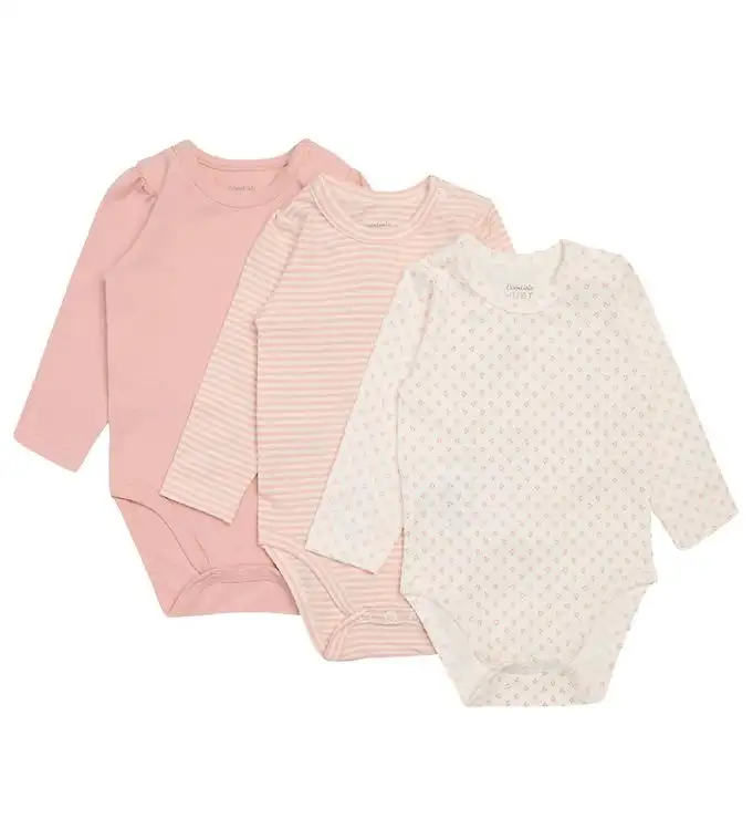 Hust and Claire Body l/ä - Blue - 3-pack - Rosa/Vit