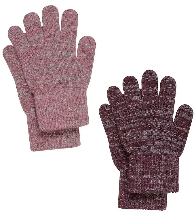 CeLaVi Handskar - Ull/Polyester - 2-pack - Rose Brown m. Reflex