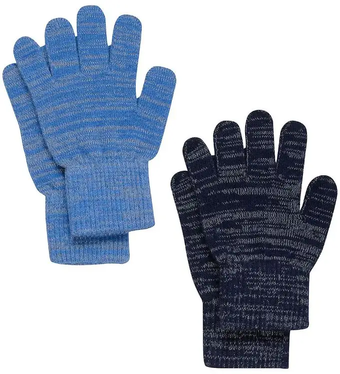 CeLaVi Handskar - Ull/Polyester - 2-pack - Ljus kobolt m. Ref