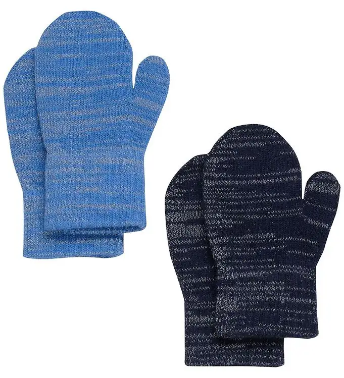 CeLaVi Vantar - Ull/Polyester - 2-pack - Ljus kobolt m. Reflekte
