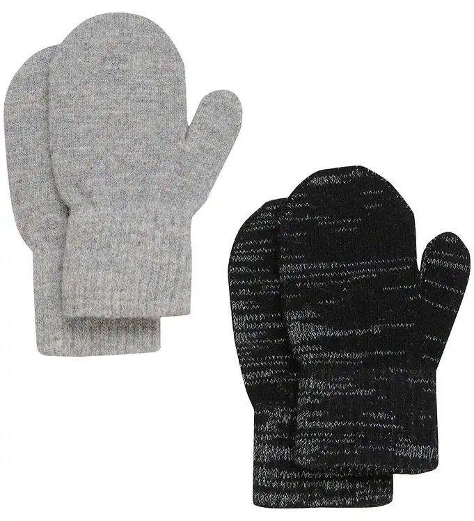 CeLaVi Vantar - Ull/Polyester - 2-pack - Grå/Svart m. Reflex