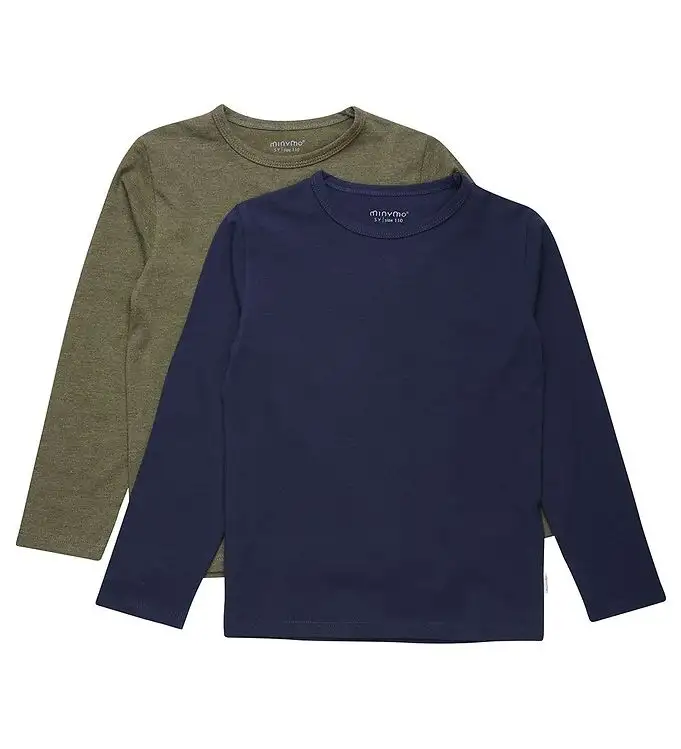 Minymo Tröja - 2-pack - Dark Olive