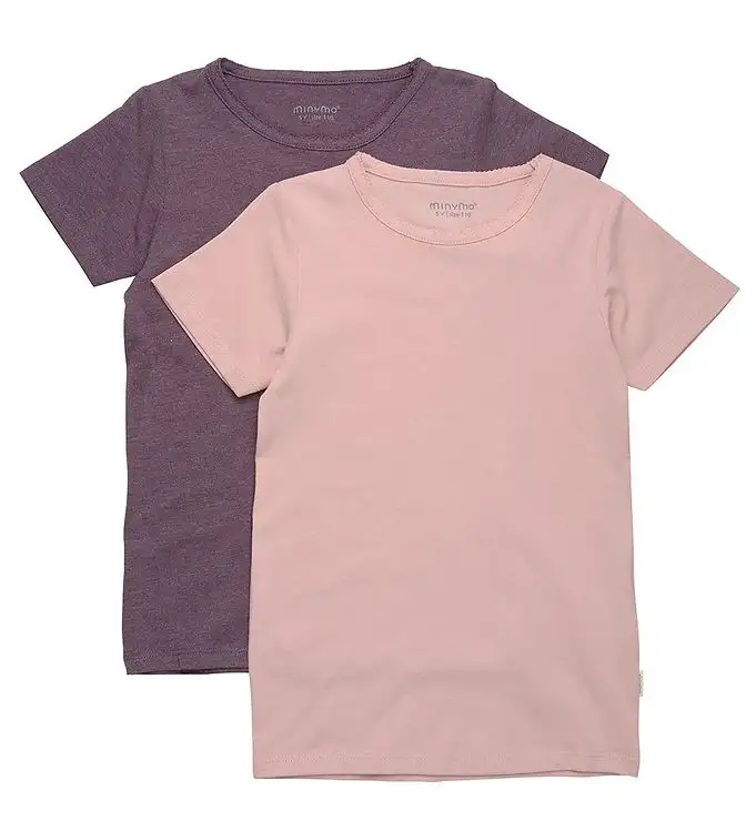 Minymo T-shirt - 2-pack - Misty Rose