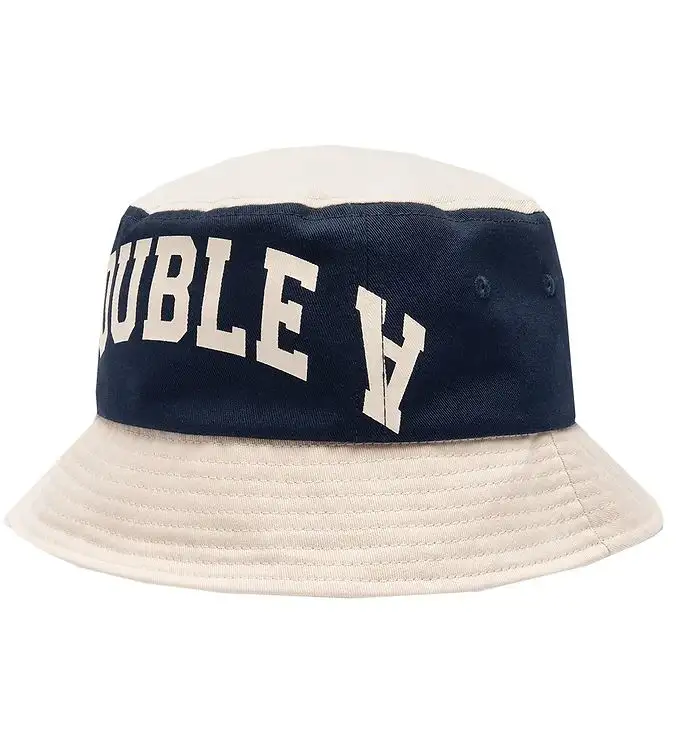 Wood Wood Bucket Hat - Val Båge Bucket Hatt - Beige/Marinblå