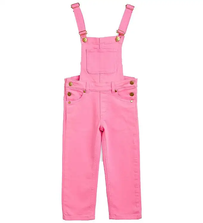 Mini Rodini Hängselbyxor - Nessie Twill - Rosa
