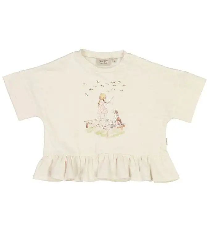 Wheat T-shirt - Fiske - Moonlight Melange