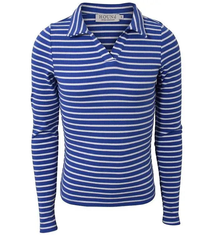 Hound Tröja - Rib Striped - Blå/Vit