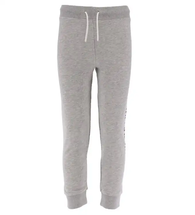 GANT Sweatpants - Crest Shield - Gråmelerad m. Marinblå